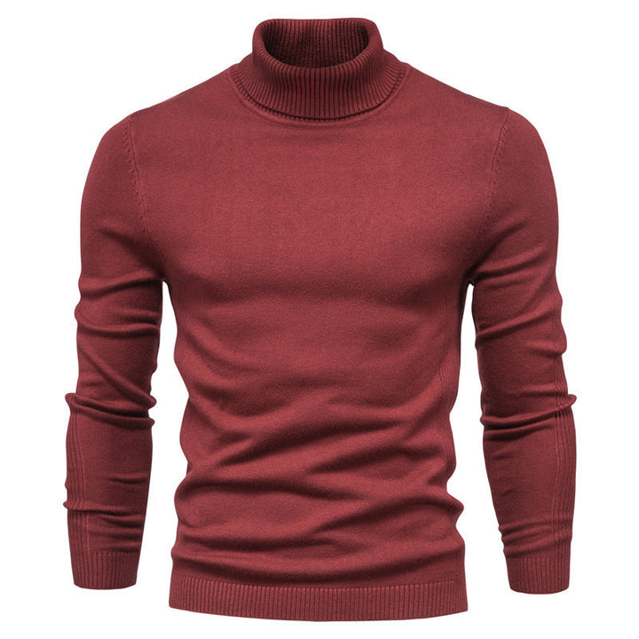 Men's Stylish Turtleneck Sweater Made Of Soft Knit Material Lisslune