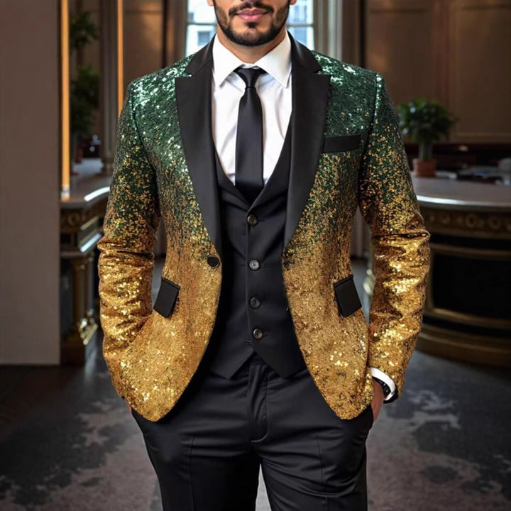 Men's elegant sequin blazer with modern cut Lisslune