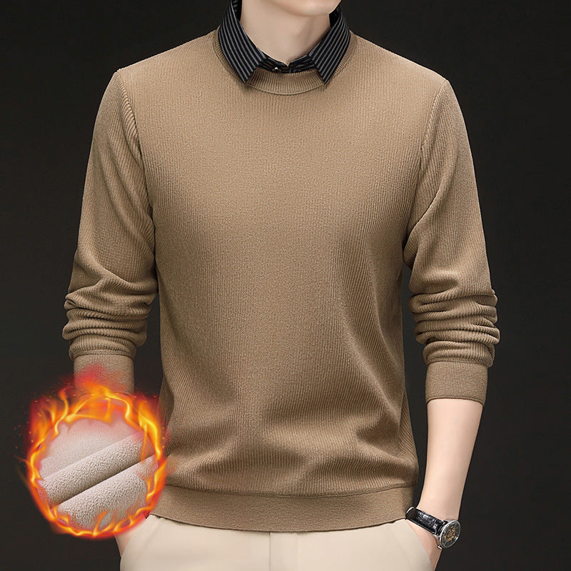Men's Comfortable Fine Knit Sweater with Thermoregulatory Effect Lisslune