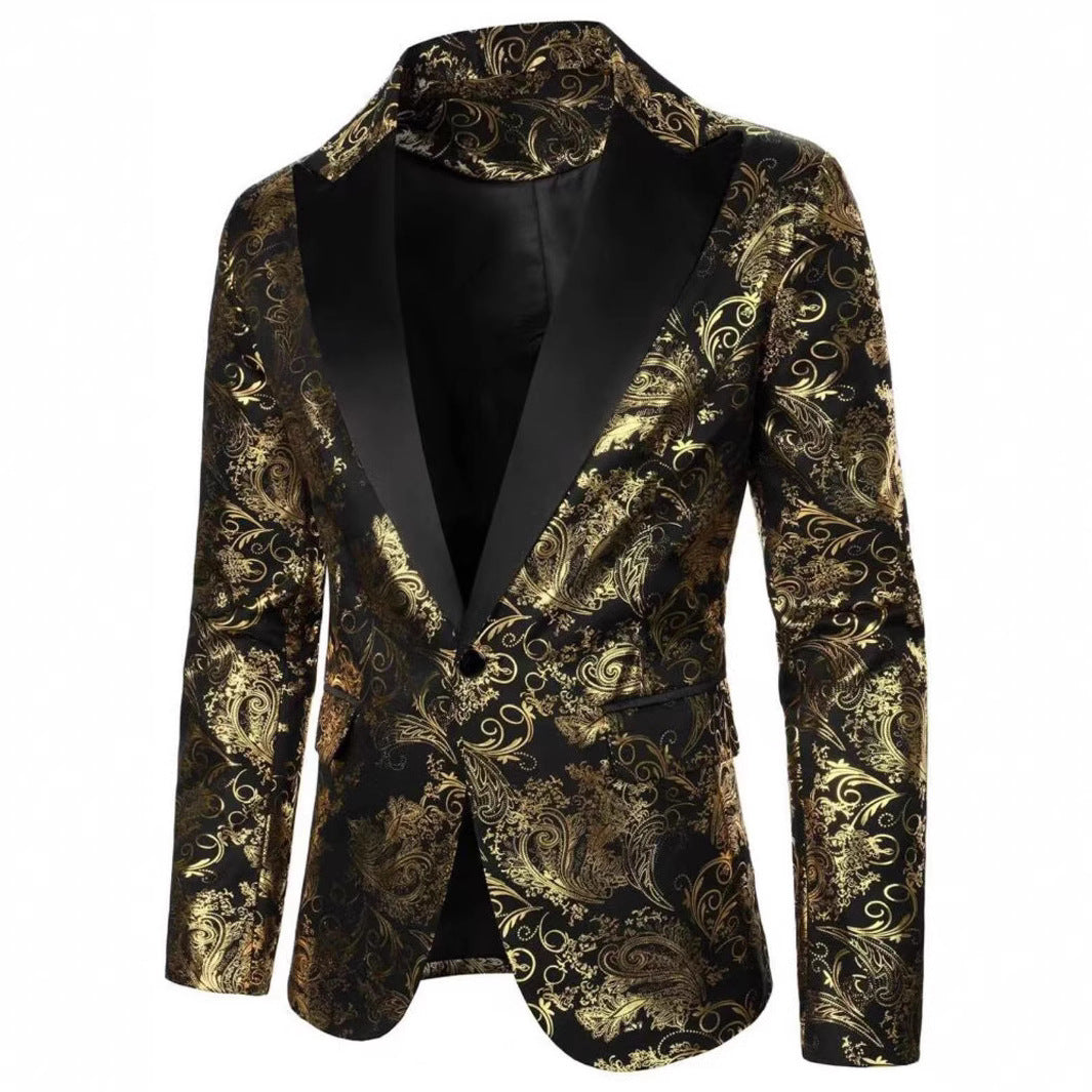Men's elegant tuxedo jacket with floral pattern Lisslune