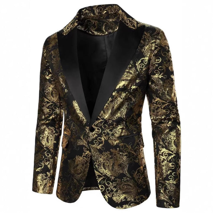 Men's elegant tuxedo jacket with floral pattern Lisslune