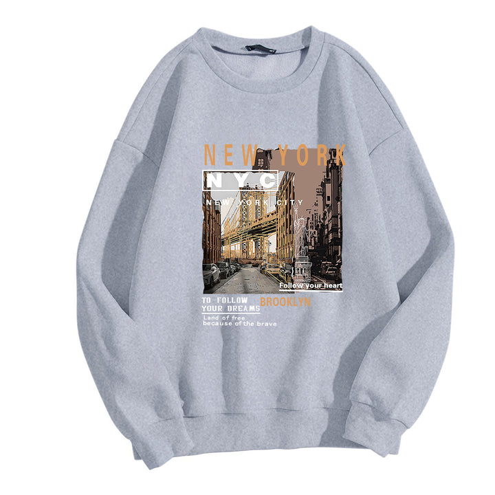 Ladies comfortable sweatshirt with NYC motif Lisslune