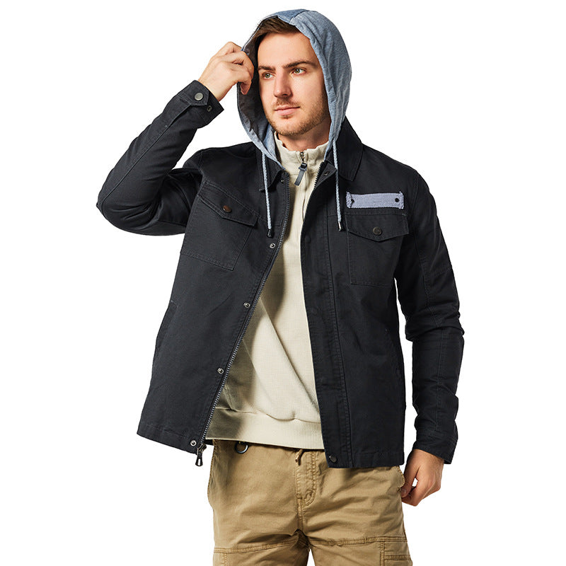 Men's Versatile Outdoor Jacket with Integrated Hood Lisslune