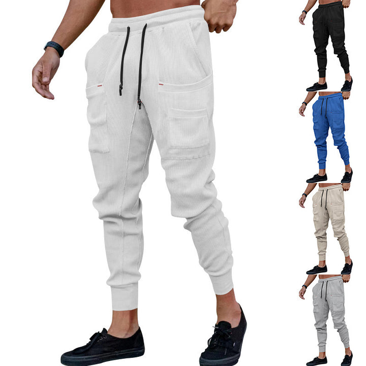 Men's Comfortable and Functional Cargo Pants with Elastic Waistband Lisslune
