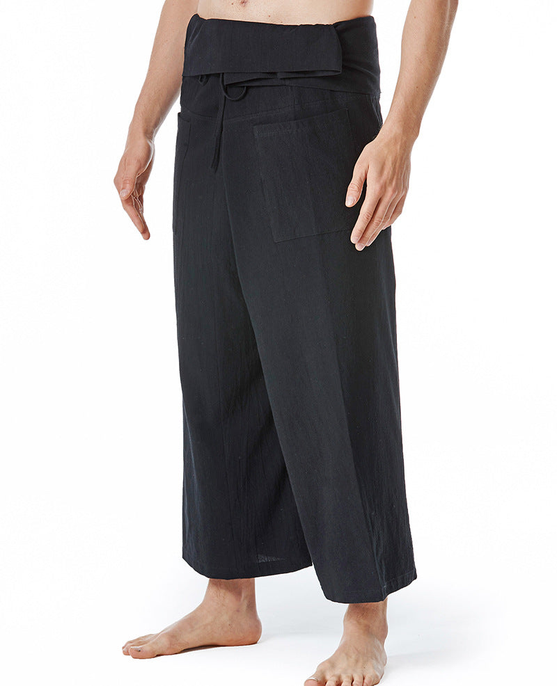 Men's casual pleated trousers with practical side pockets Lisslune