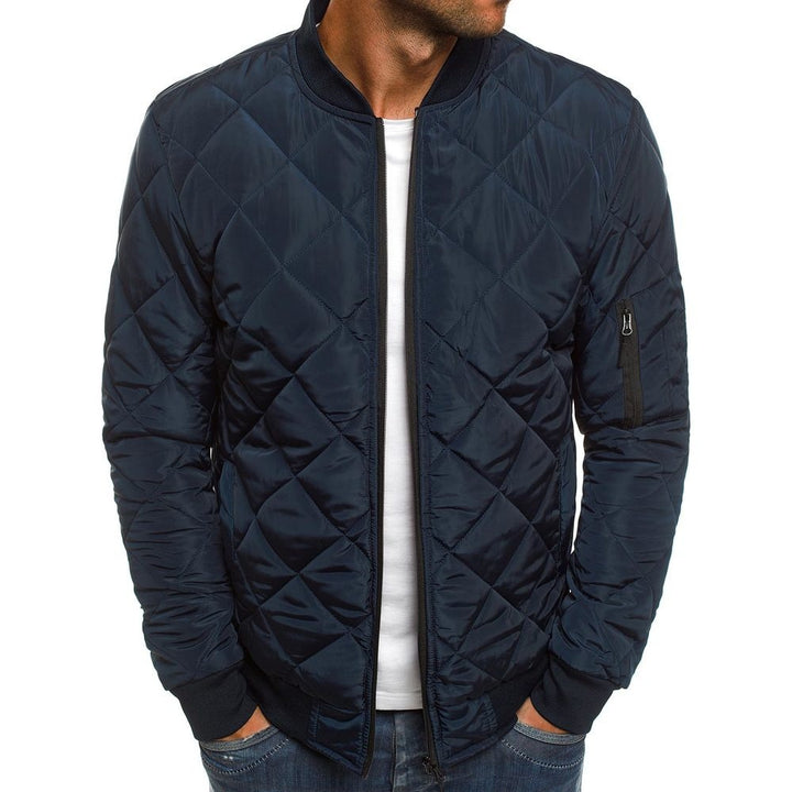 Men's quilted jacket with a high collar and side zip pockets Lisslune