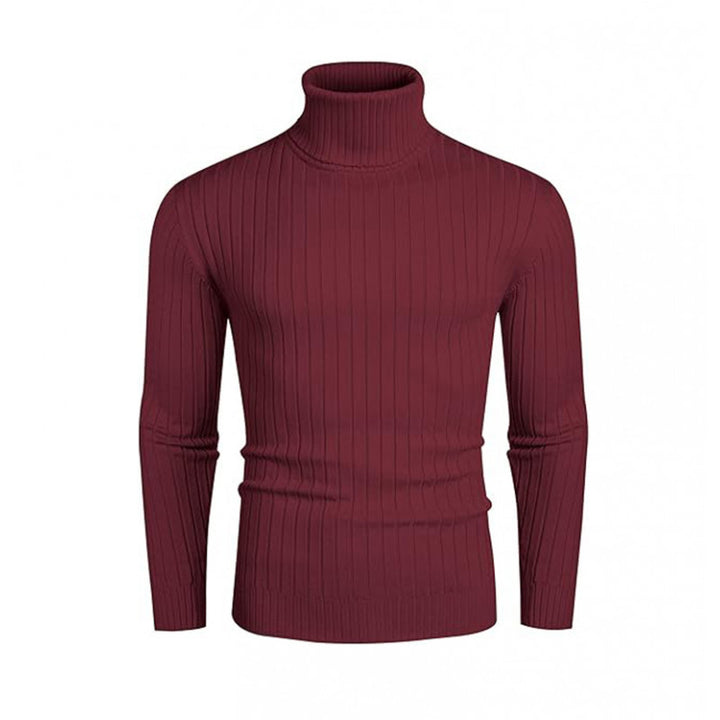 Men's turtleneck sweater made of high-quality ribbed knit Lisslune
