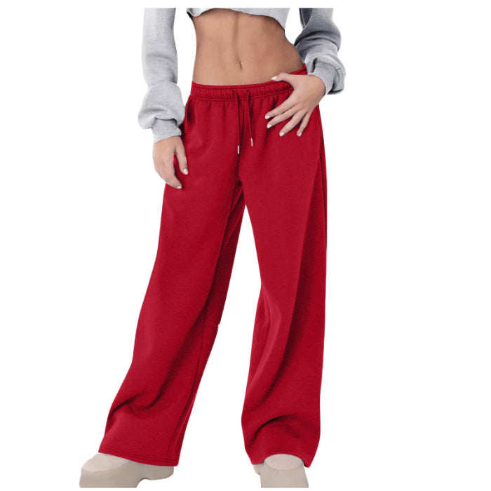 Women's loose casual pants with elastic waistband and side pockets Lisslune