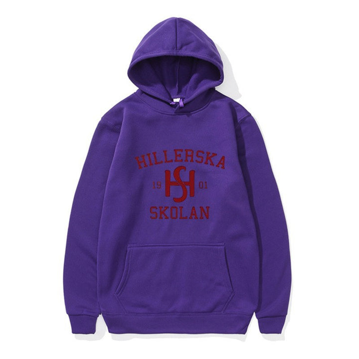 Women's hooded sweatshirt with classic school motif and cozy inner lining Lisslune