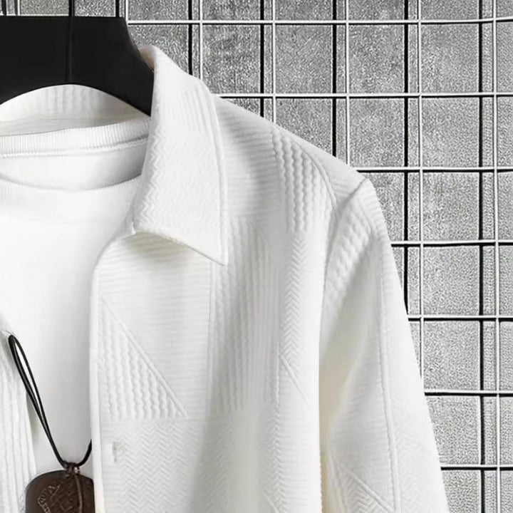 Men's Casual Cardigan with Textured Design Lisslune