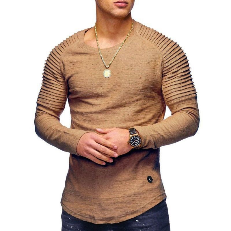 Men's long sleeve shirt with textured design Lisslune