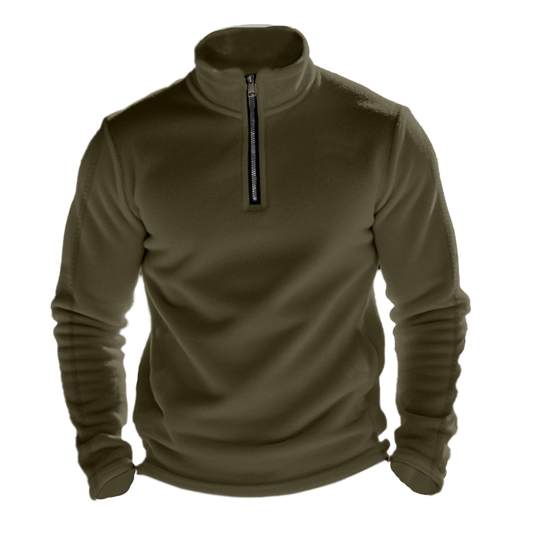 Men's fleece pullover with half zipper and breathable properties Lisslune