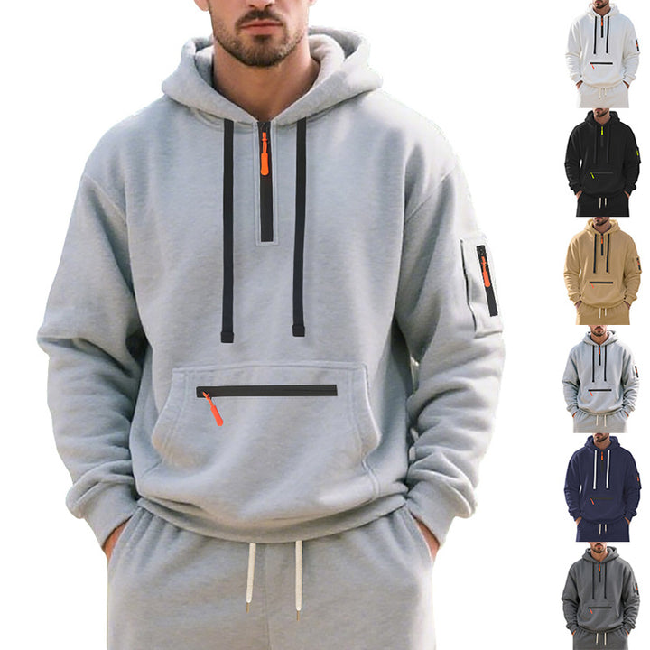 Men's sporty hoodie with practical zipper pockets Lisslune