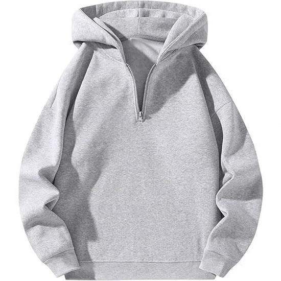 Men's sporty hoodie with half zipper Lisslune