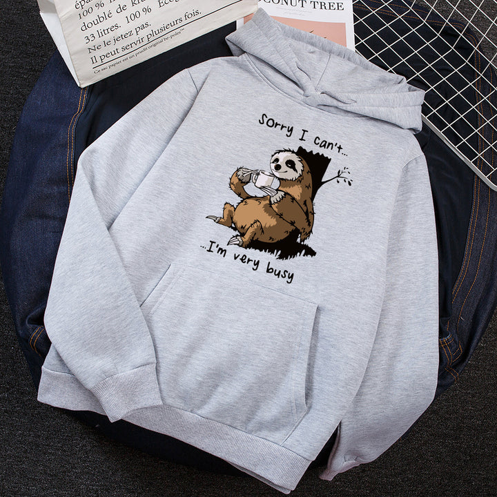 Ladies hoodie with cute animal motif and playful slogan Lisslune