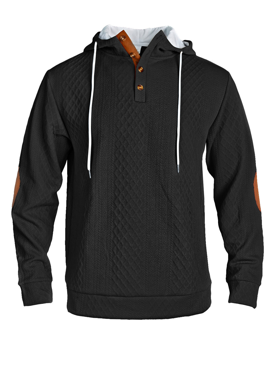 Men's casual hoodie with innovative knit structure and fashionable accents Lisslune