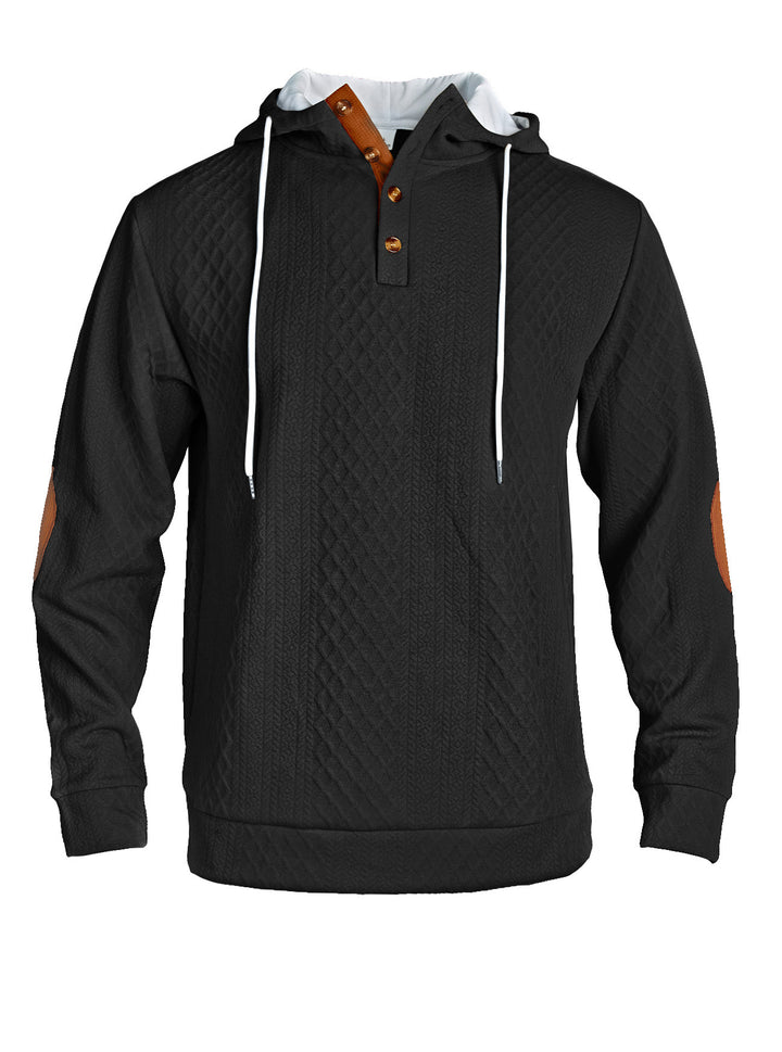 Men's casual hoodie with innovative knit structure and fashionable accents Lisslune