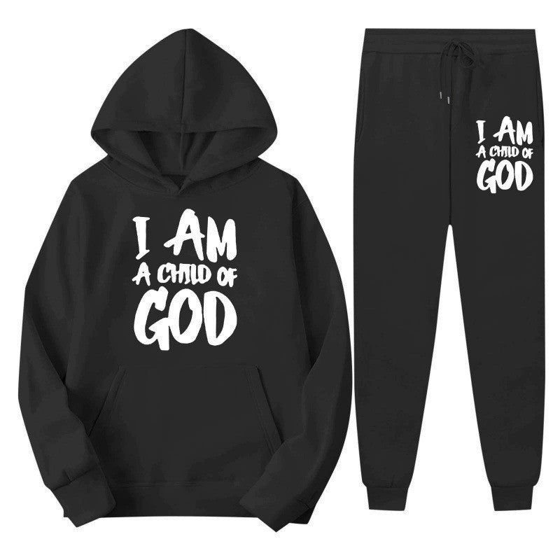 Women's hoodie sweatshirt with urban lettering and comfortable pants Lisslune