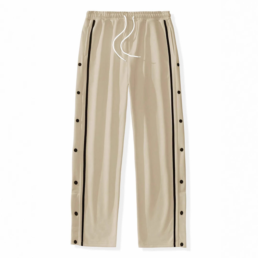 Men's sporty leisure pants with button details Lisslune