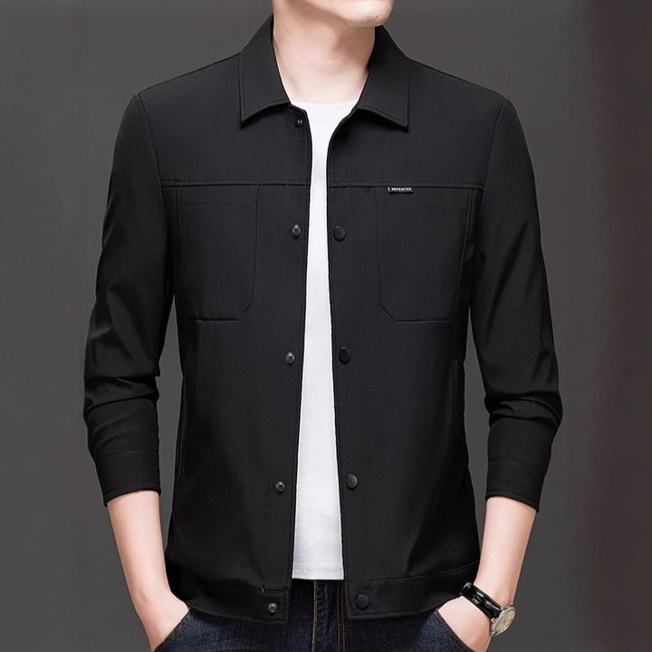 Men's leisure jacket with practical chest pockets and elastic sleeve cuffs Lisslune