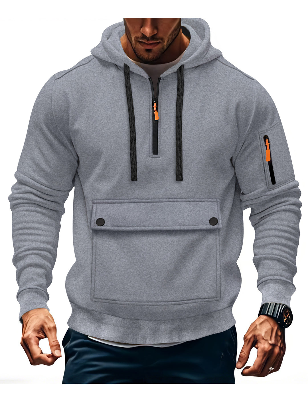Men's casual hoodies with practical pockets Lisslune