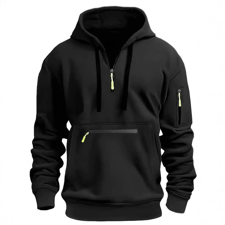 Men's Practical Hoodie with Innovative Zipper Pocket Lisslune