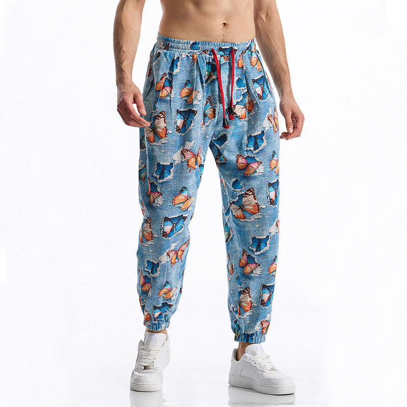 Men's casual sweatpants with trendy pattern Lisslune