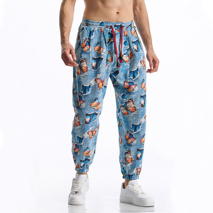 Men's casual sweatpants with trendy pattern Lisslune