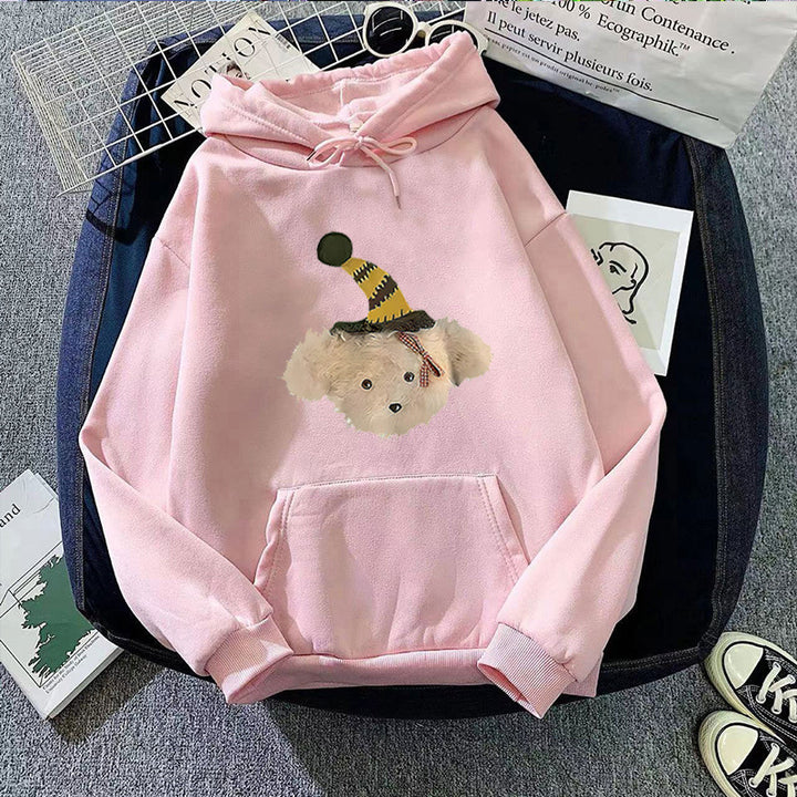 Women's hoodie with playful dog motif Lisslune