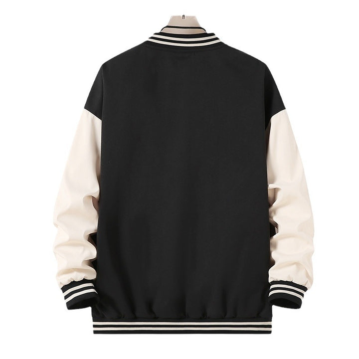Men's Sporty Bomber Jacket with Elastic Cuffs Lisslune