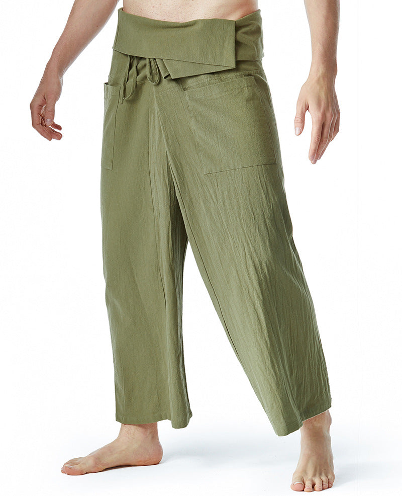Men's casual pleated trousers with practical side pockets Lisslune