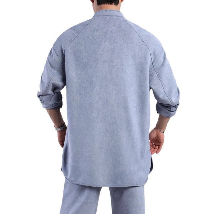 Men's fashionable overshirt jacket with practical chest pocket and modern stand-up collar Lisslune