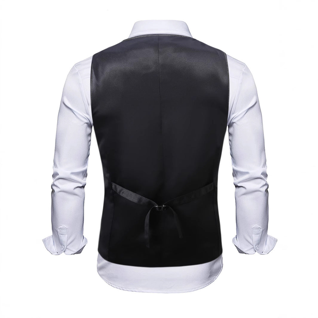 Men's elegant sequin waistcoat with matching bow tie Lisslune