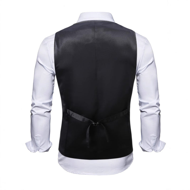 Men's elegant sequin waistcoat with matching bow tie Lisslune