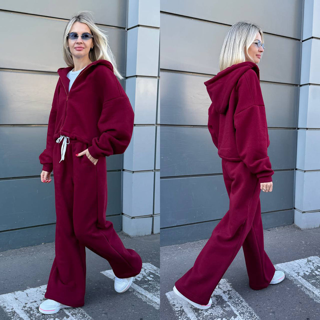 Women's Oversized Hoodie and Wide Pants Set Lisslune