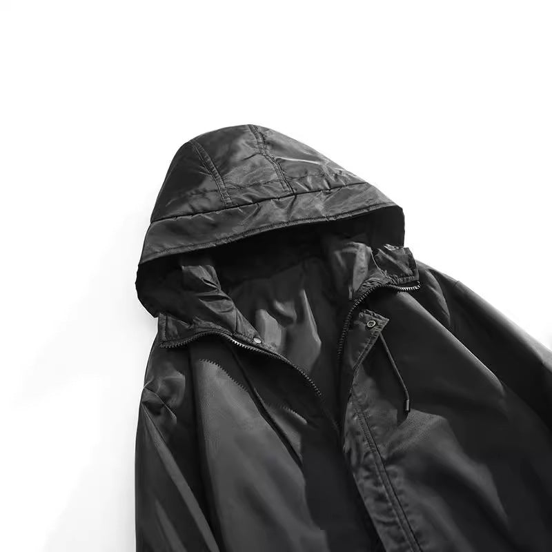Men's sporty transitional jacket with adjustable hood and lightweight fleece lining Lisslune