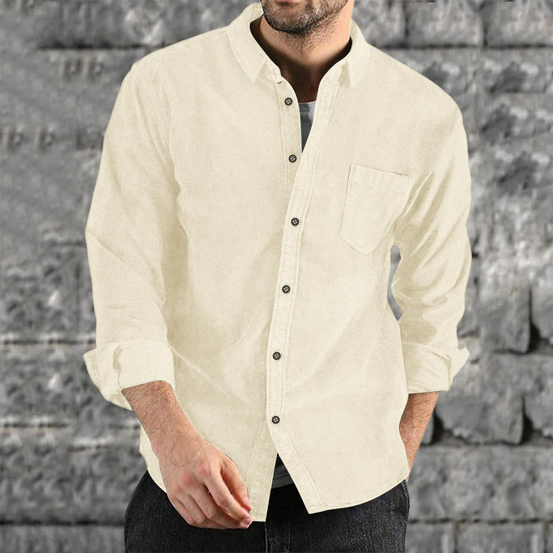 Men's Casual Cord Shirt Lisslune