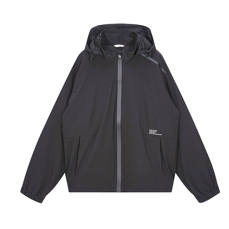 Men's Lightweight Outdoor Jacket with Adjustable Hood and Waterproof Material Lisslune