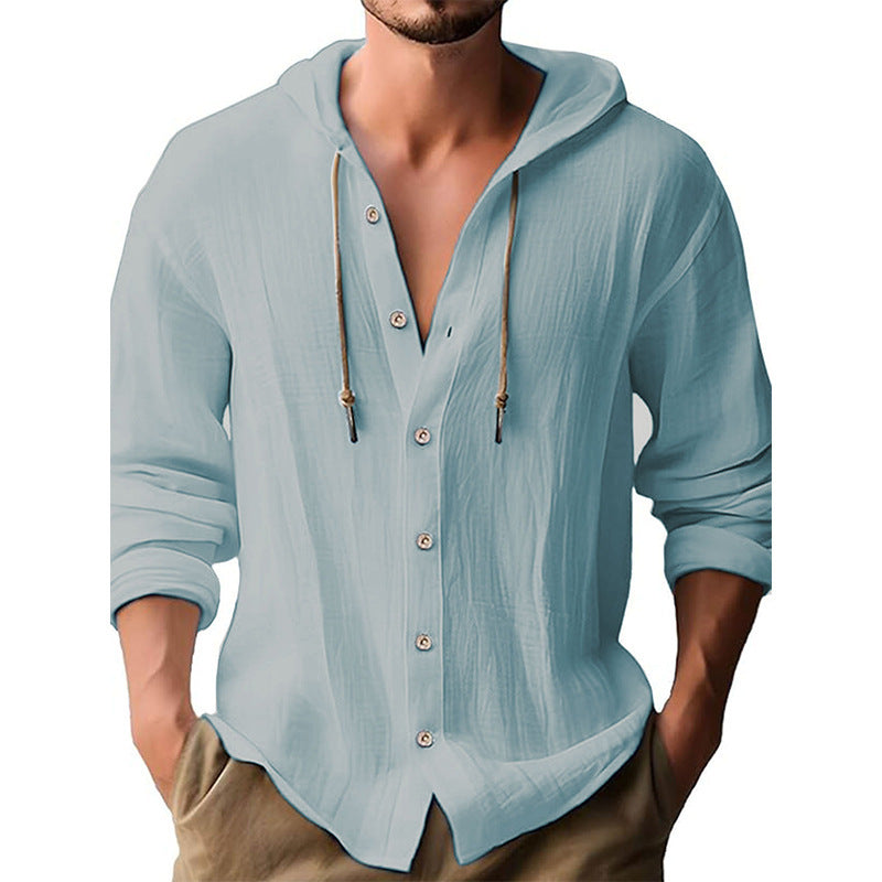 Men's casual shirt with hood Lisslune