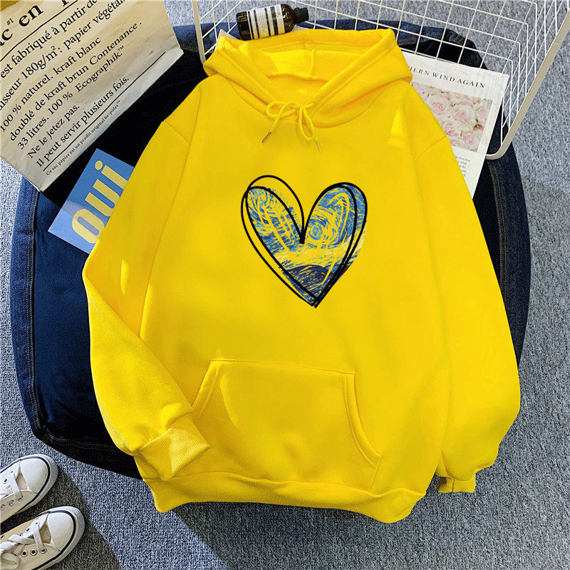Women’s hoodie with artistic heart design Lisslune
