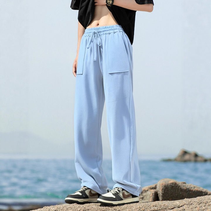 Men's sporty leisure pants with side pockets and elastic waistband Lisslune