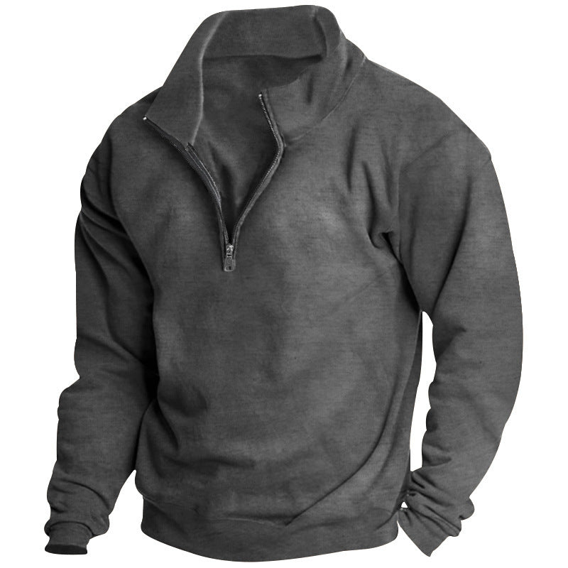 Men's casual hoodie with half zipper and soft lining Lisslune
