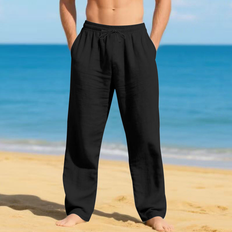 Men's lightweight beach pants with adjustable waistband Lisslune