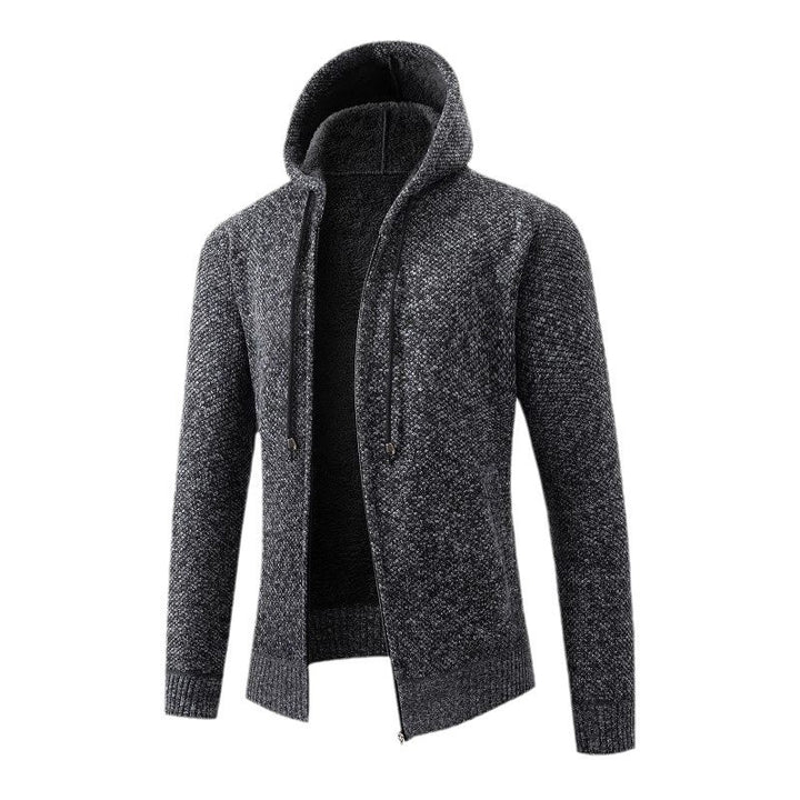 Men's cozy fleece jacket with hood Lisslune