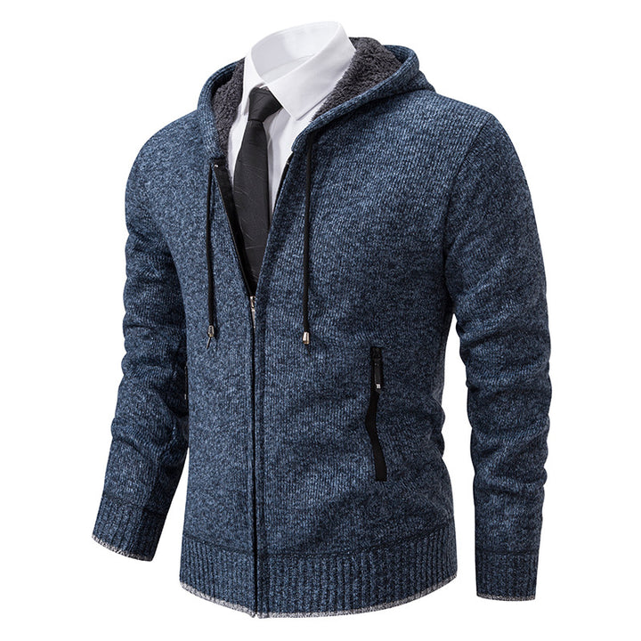 Men's cardigan with hood and soft inner lining Lisslune