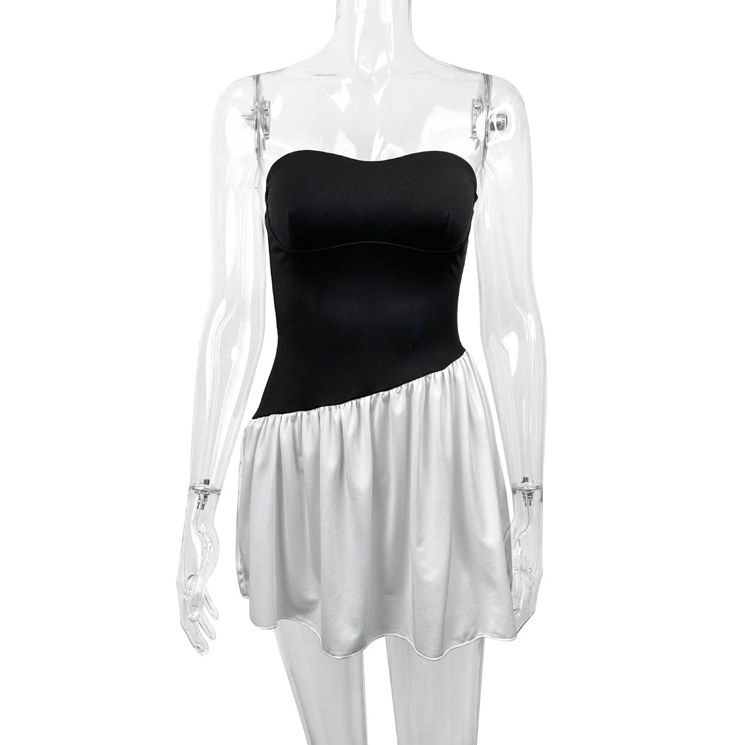 Damen Tailliertes Bandeau-Kleid mit schwingendem Rock Lisslune