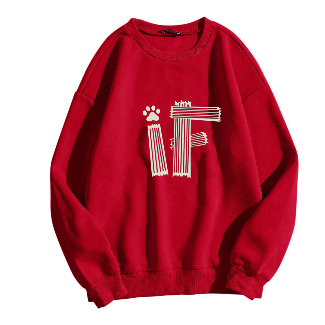 Women's casual sweatshirt with creative graphic print Lisslune