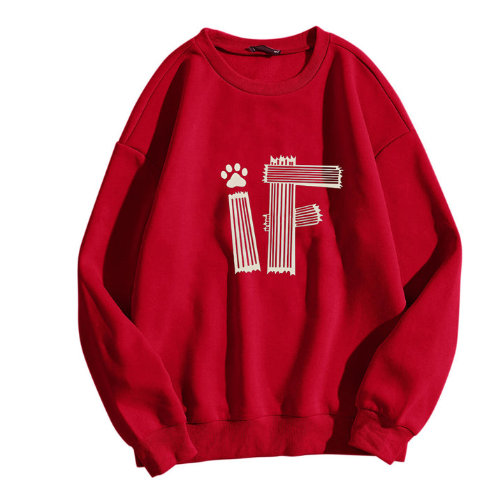 Women's casual sweatshirt with creative graphic print Lisslune