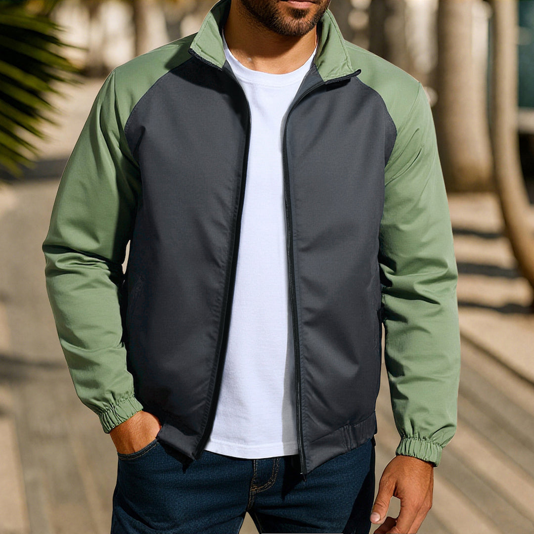 Men's sporty transitional jacket made of tear-resistant material and elastic cuffs Lisslune