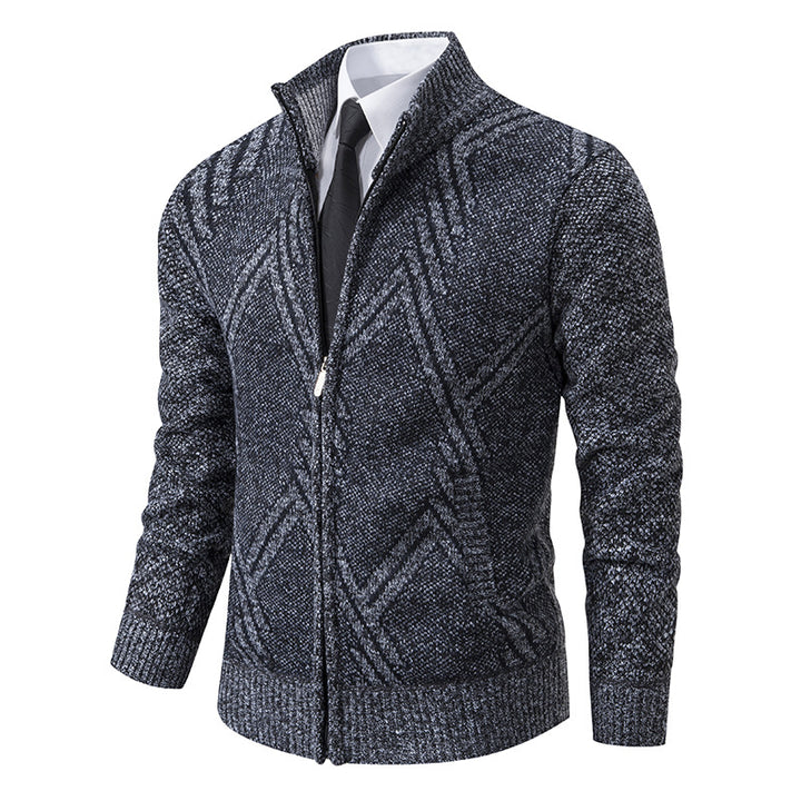 Men's cardigan with modern geometric patterns Lisslune